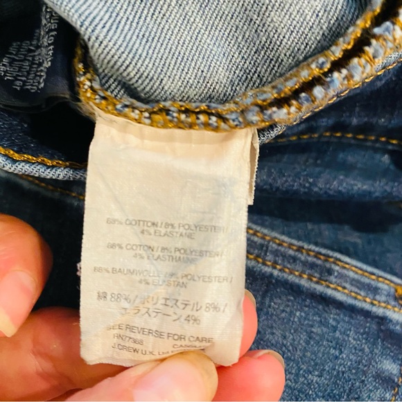 J. Crew Trademark 9” High Rise Toothpick Blue Jeans Size 26 - Picture 9 of 10